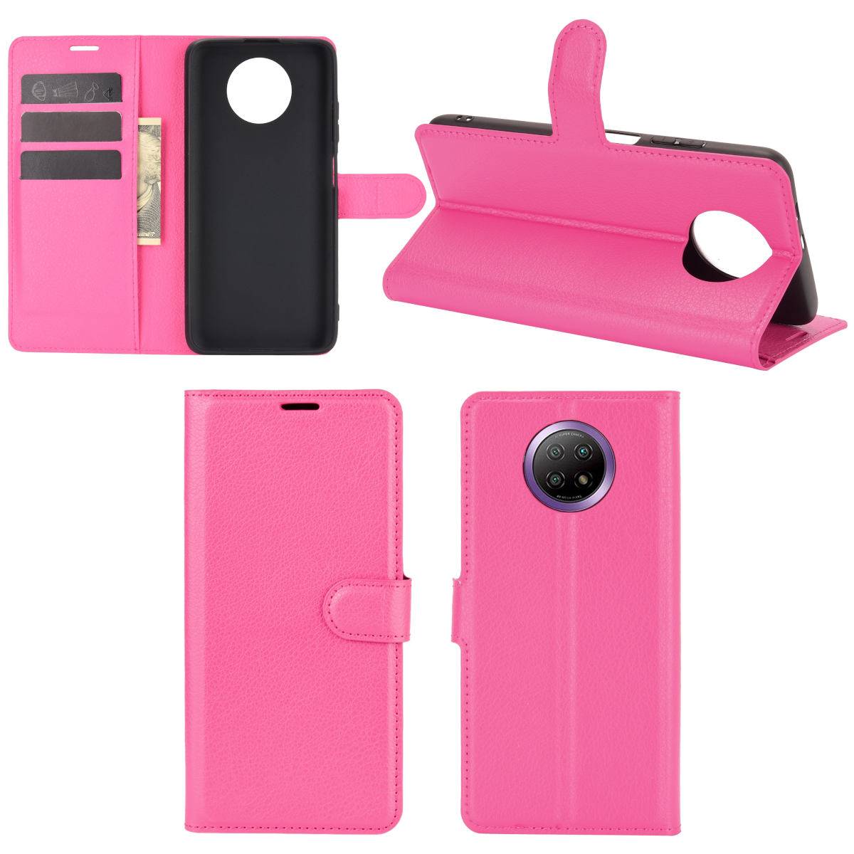 Für Xiaomi Redmi Note 9T 5G Handy Tasche Wallet Premium Pink Schutz Hülle Case Cover Etuis Neu Zubehör