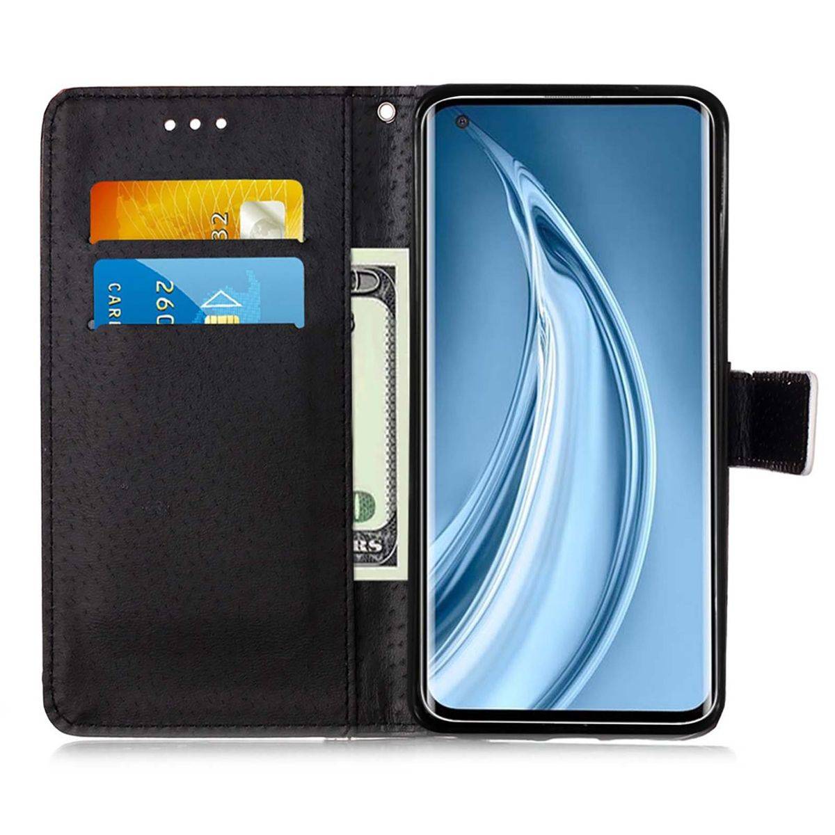 Für Xiaomi Mi 10S Kunstleder Handy Tasche Book Motiv 5 Schutz Hülle Case Cover Etui Neu