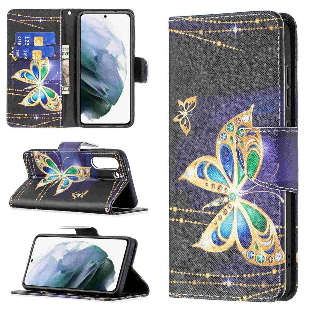 Für Samsung Galaxy S21 FE G990B Kunstleder Handy Tasche Book Motiv 2 Schutz Hülle Case Cover Etui Neu