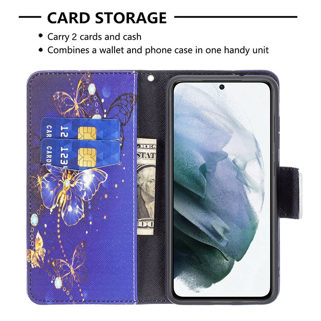 Für Samsung Galaxy S21 FE G990B Kunstleder Handy Tasche Book Motiv 7 Schutz Hülle Case Cover Etui Neu