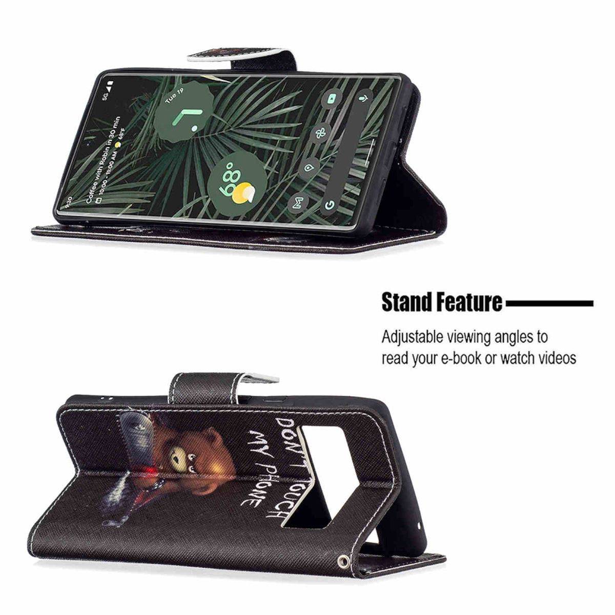 Für Google Pixel 6 Pro Kunstleder Handy Tasche Book Motiv 1 Schutz Hülle Case Cover Etui Neu