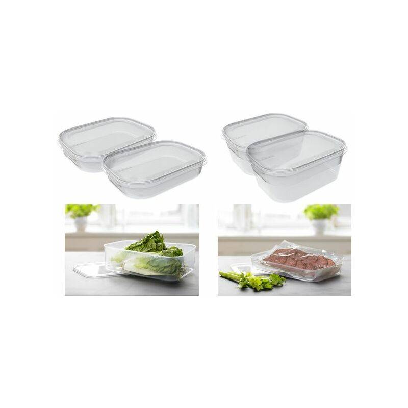 plast team Gefrierdosen-Set Helsinki, 1,4 Liter, 2er Set