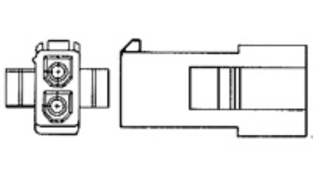 AMP Gehäuse 02pol Buchse MMNL weiss "PM" R=4,2mm - 1 Stück