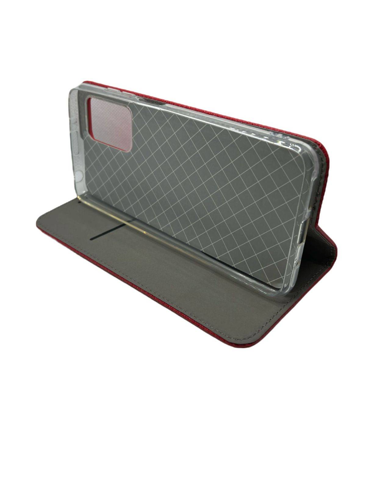 Smart Magnet kompatibel mit XIAOMI REDMI 10 2022 Handy Hülle Etui Schutzhülle mit Standfunktion, Kartenfach Rot