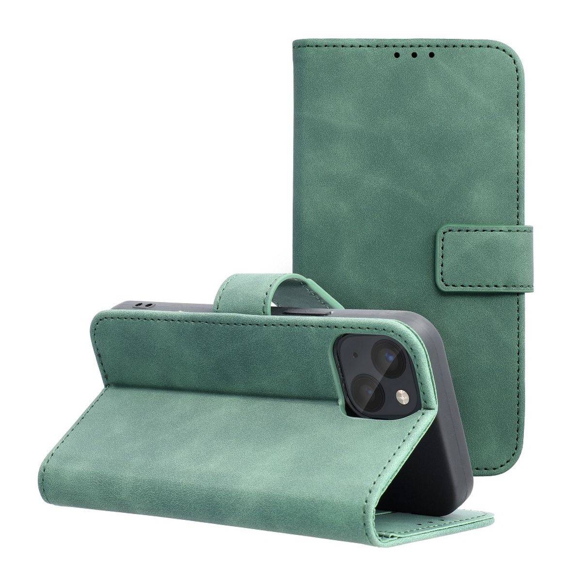 Tasche Holster TENDER Buch Schutzhülle Magnet Standfunktion Hülle kompatibel mit Xiaomi Redmi 10 2022 Grün