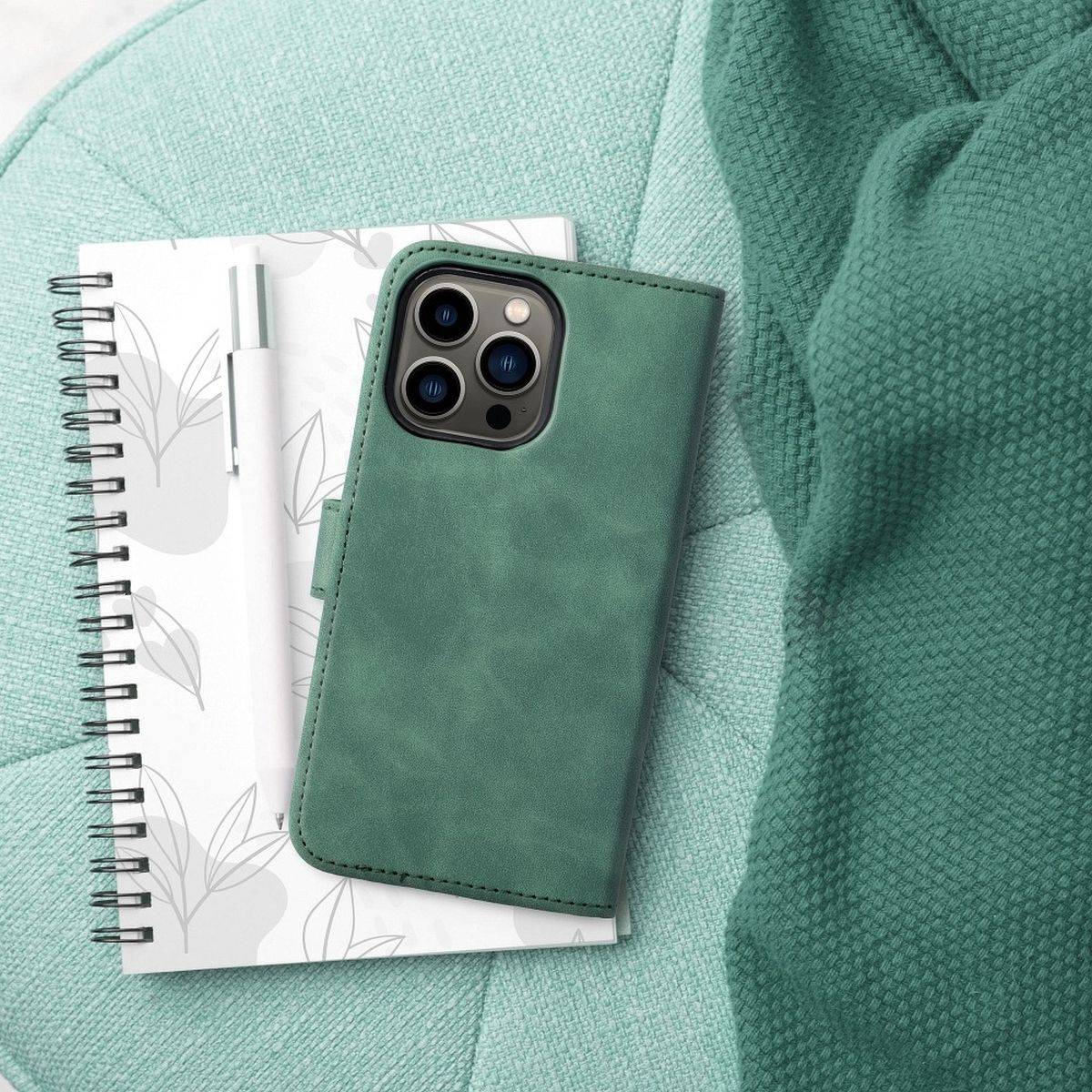 Tasche Holster TENDER Buch Schutzhülle Magnet Standfunktion Hülle kompatibel mit Xiaomi Redmi 10 2022 Grün