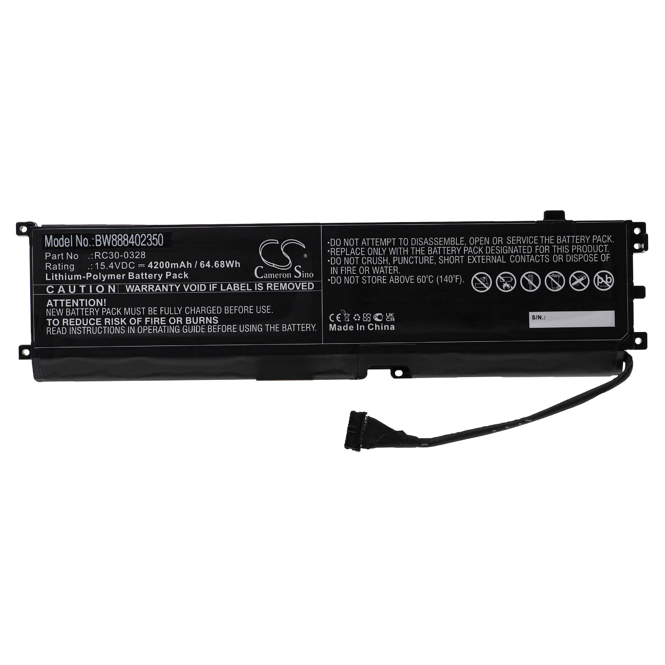 vhbw Akku kompatibel mit Razer Blade 15 RZ09-03305x, RZ09-03304x, RZ09-0328, RZ09-0330x Notebook (4200 mAh, 15,4 V, Li-Polymer)