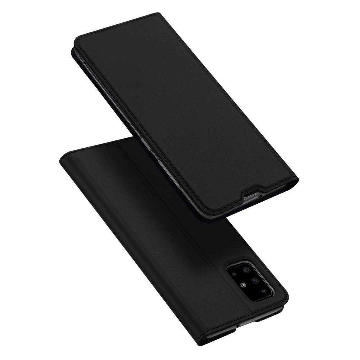 Buch Tasche "Dux Ducis" für SAMSUNG GALAXY M53 5G Handy Hülle Schutzhülle mit Standfunktion, Kartenfach Schwarz