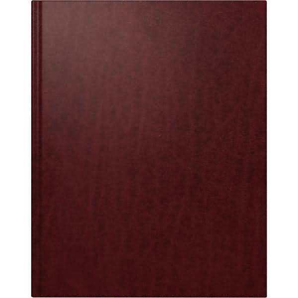 Buchkalender Managerkalender TM 20,5x26cm 1 Woche/2 Seiten Leder weinrot 2023