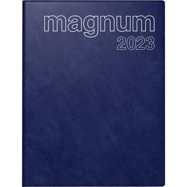Buchkalender magnum 18,3x24cm 1 Woche/2 Seiten Kunststoff Catana dunkelblau 2023
