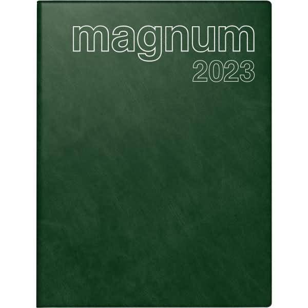 Buchkalender magnum 18,3x24cm 1 Woche/2 Seiten Kunststoff Catana dunkelgrün 2023