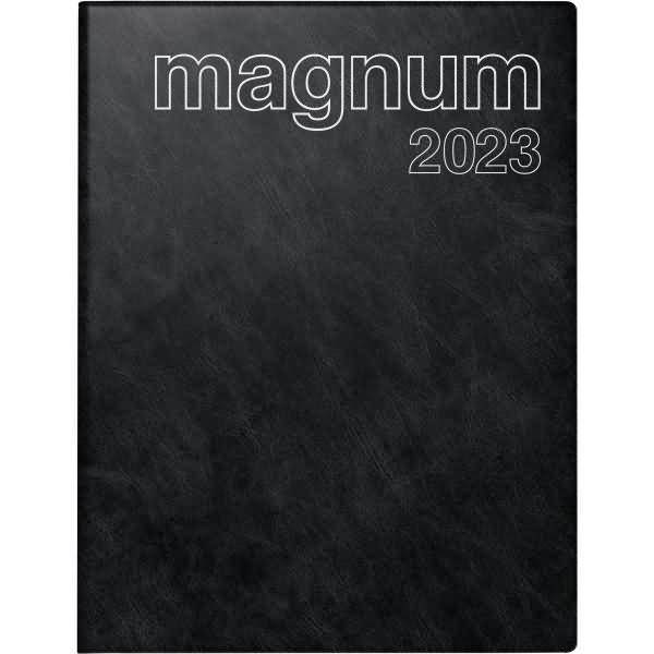 Buchkalender magnum 18,3x24cm 1 Woche/2 Seiten Kunststoff Catana schwarz 2023