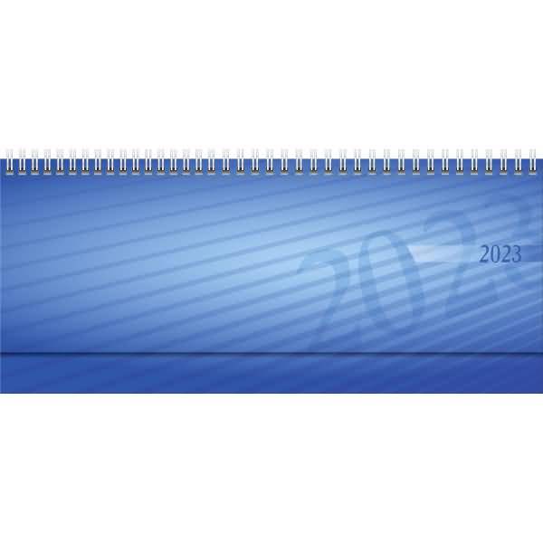 Schreibtischquerkalender Septant 30,5x10,5cm PP blau 2023