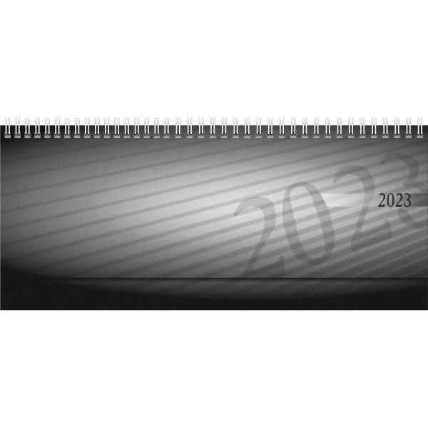 Schreibtischquerkalender Septant 30,5x10,5cm PP schwarz 2023