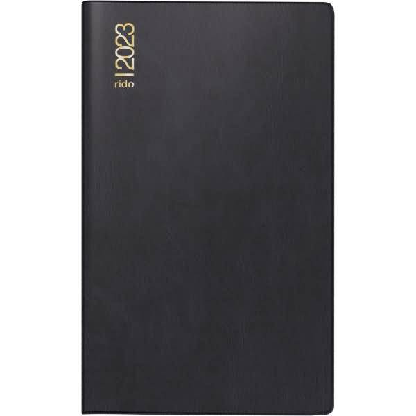 Taschenkalender M-planer 8,7x15,3cm 1 Monat/2 Seiten Kunststoff schwarz 2023