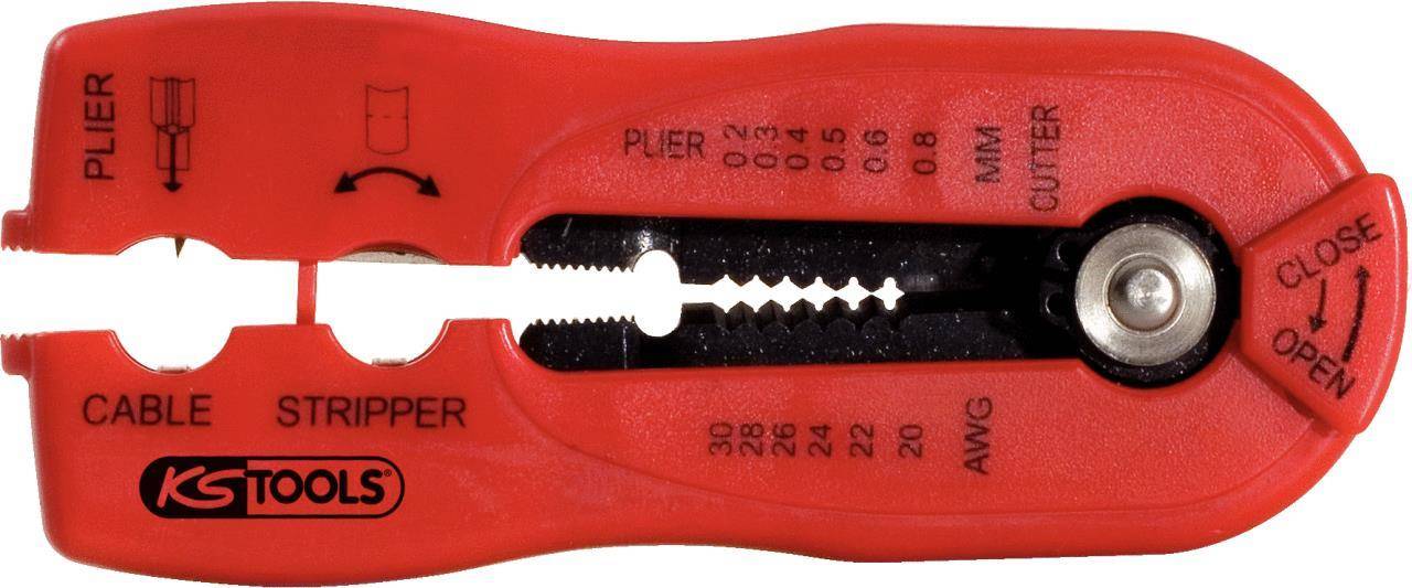 KS TOOLS Multifunktions-Abisolierwerkzeug, 0,2-0,8mm (115.1251)