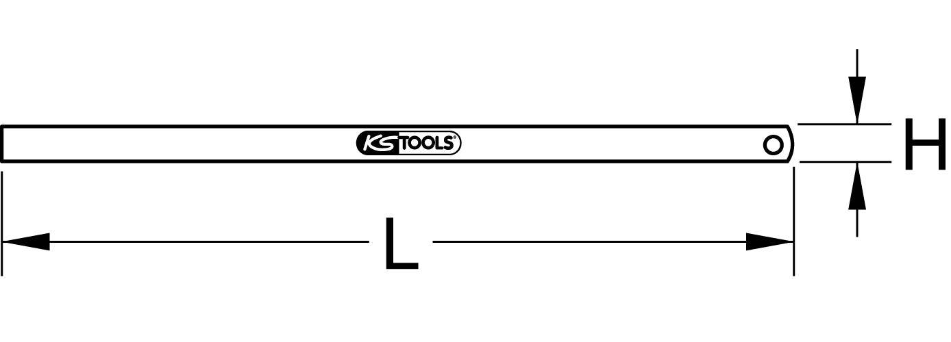 KS TOOLS Flexibler Stahlmastab, 300mm