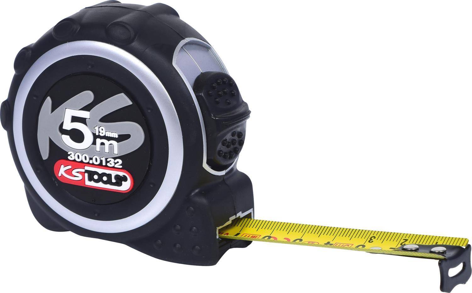 KS TOOLS Bandmaß mit Feststeller,schwarz-grau, 5m, 19mm (300.0132)