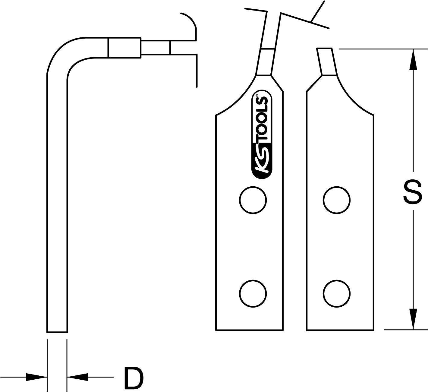 KS TOOLS Sicherungszange 120 -300 mm, Innen (500.1340)