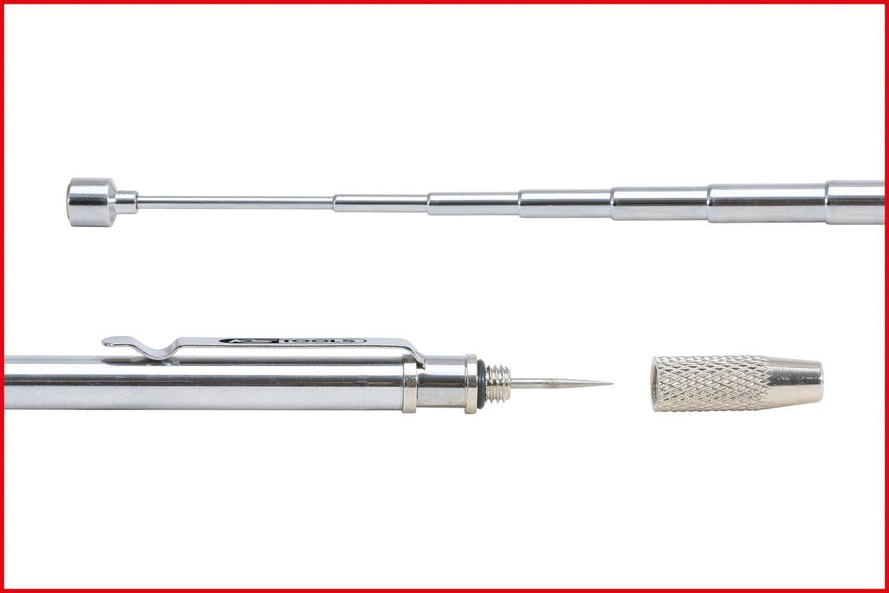 KS TOOLS 2in1 Teleskop-Magnethalter mit Waschdsen-Reinigungs- und