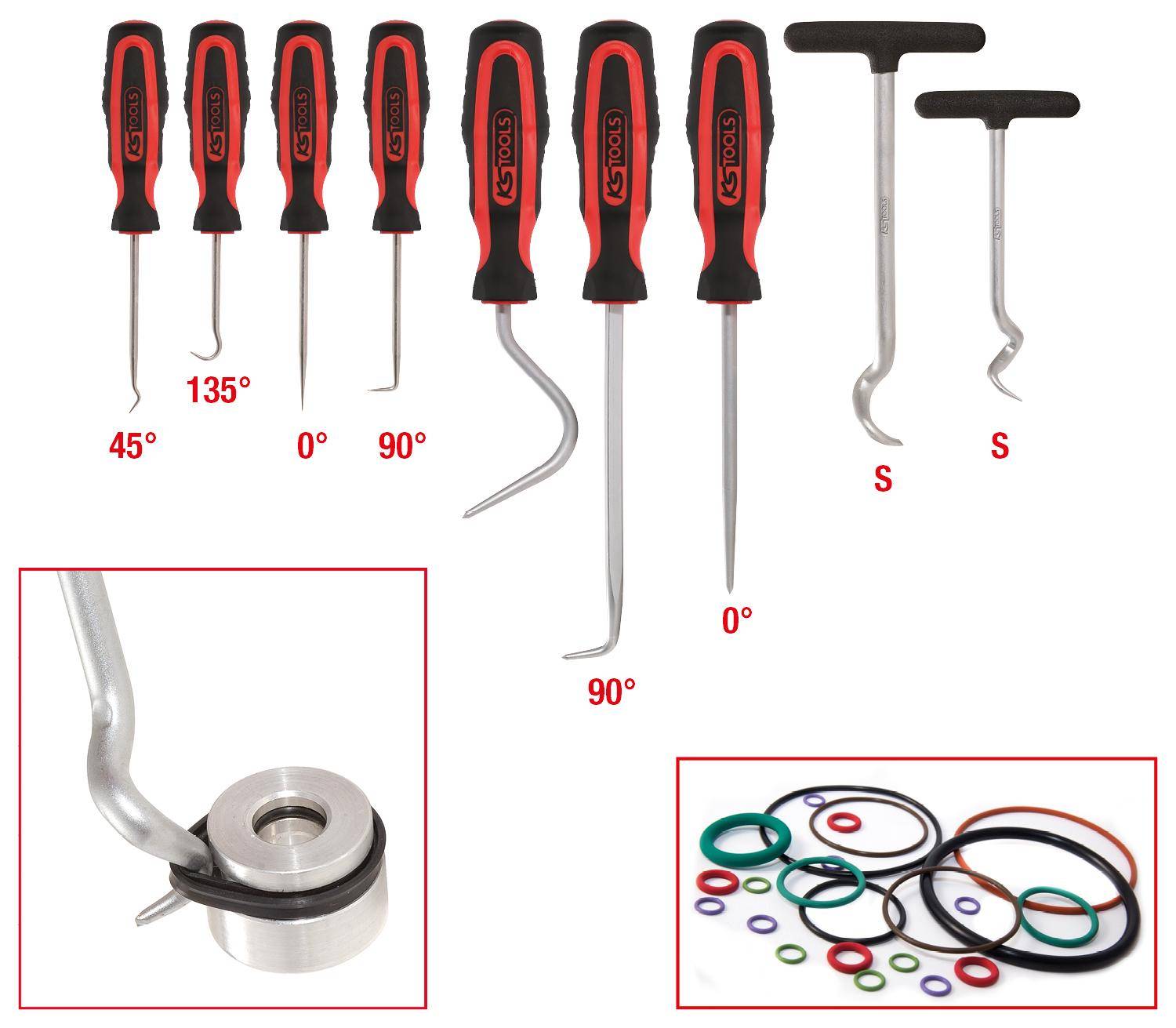 KS TOOLS Master Haken-Werkzeug-Satz, 9-tlg
