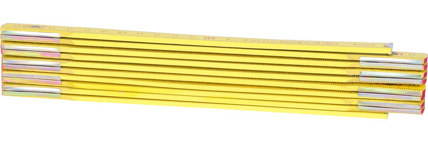 KS TOOLS Holz-Gliedermaßstab, gelb, 2m
