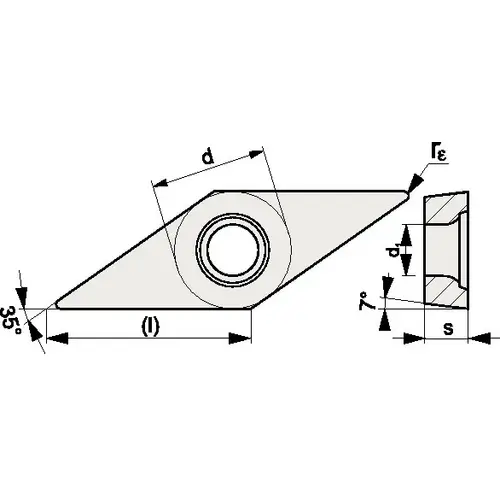 PROMAT Wendeschneidplatte VCMT110308-M UNI Bearbeitung mittel PROMAT Wendeschneidplatte VCMT110308-M UNI Bearbeitung mittel