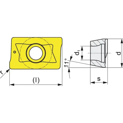 PROMAT Wendeschneidplatte APKT160408FR-AL N20 Bearbeitung Aluminium PROMAT Wendeschneidplatte APKT160408FR-AL N20 Bearbeitung Aluminium