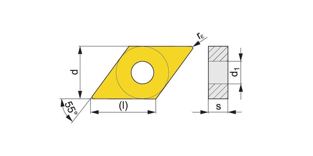 PROMAT Wendeschneidplatte DNMG150608R-HP UNI35 rechts