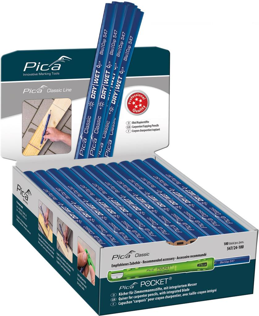 Blei-/Kopierstift "dry&wet", 24cm, 100er-Schachtel