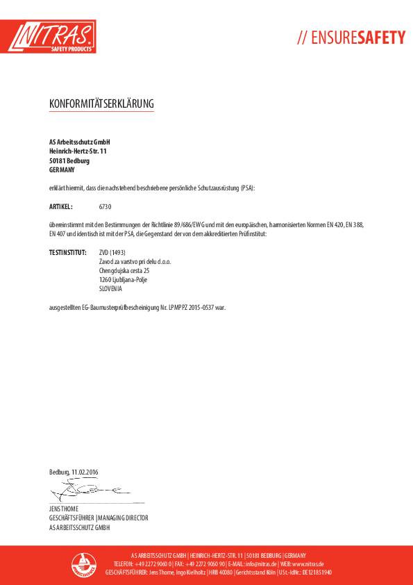 Schnittschutzhandschuhe Taeki Gr.9 grau EN 388,EN 407 PSA II 10 PA