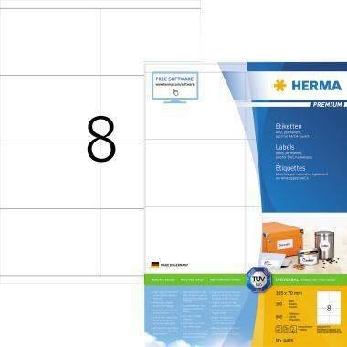 HERMA Etikett PREMIUM 4426 105x70mm weiß 800 St./Pack.