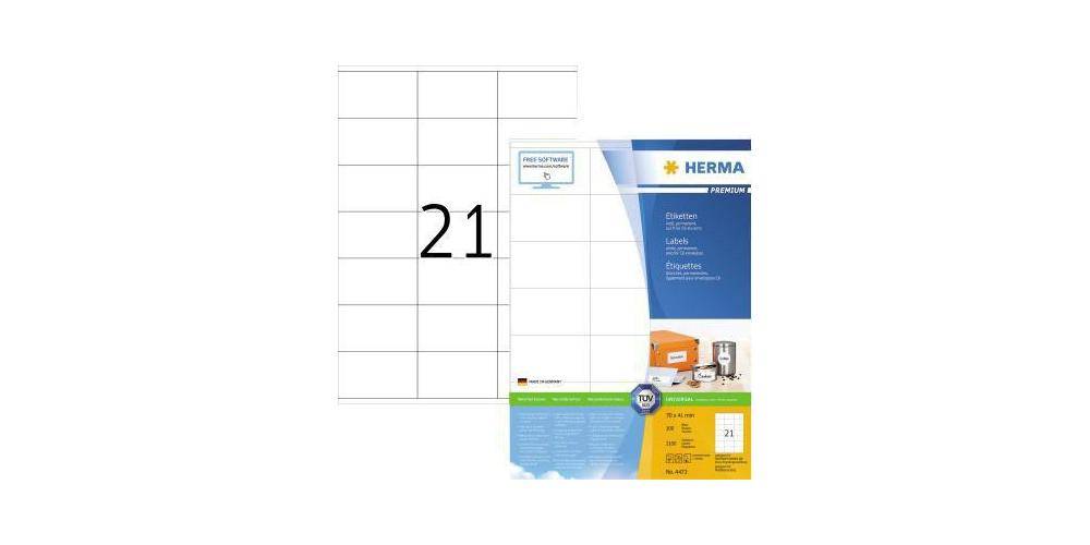 HERMA Universaletikett PREMIUM 70 x 41 mm (B x H) nicht wieder