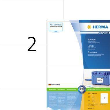 HERMA Etikett PREMIUM 4628 210x148mm weiß 400 St./Pack.