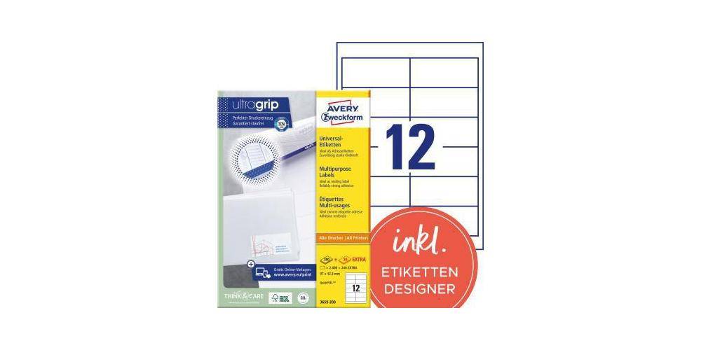 AVERY Zweckform Universaletikett ultragrip 97 x 42,3 mm (B x H) nicht