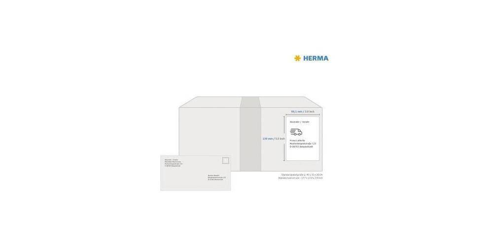 HERMA Folienetikett 99,1 x 139 mm (B x H) wei 40 Etik./Pack.