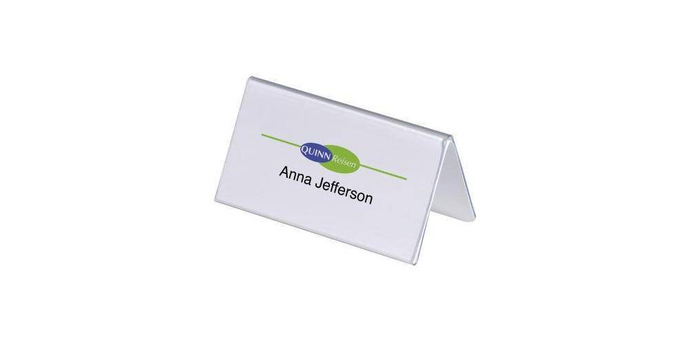 DURABLE Tischnamensschild 100 x 52/104 mm (B x H) PVC-Hartfolie