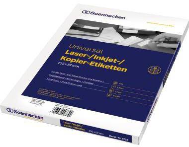 Soennecken Etikett 5752 105x57mm weiß 1.000 St./Pack.