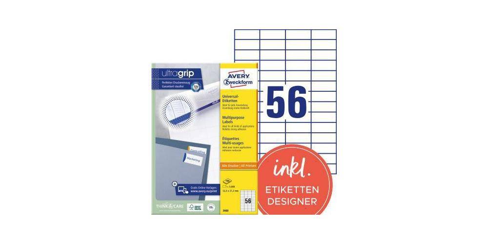 AVERY Zweckform Universaletikett ultragrip 52,5 x 21,2 mm (B x H)