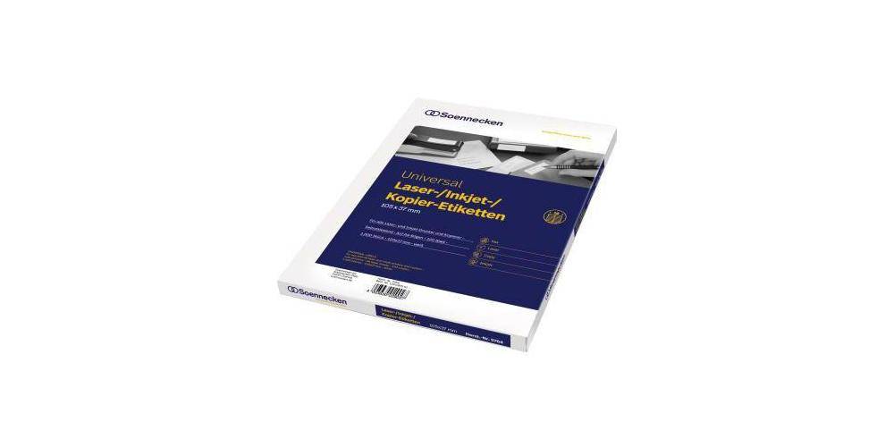 Soennecken Universaletikett 105 x 37 mm (B x H) nicht wieder ablsbar