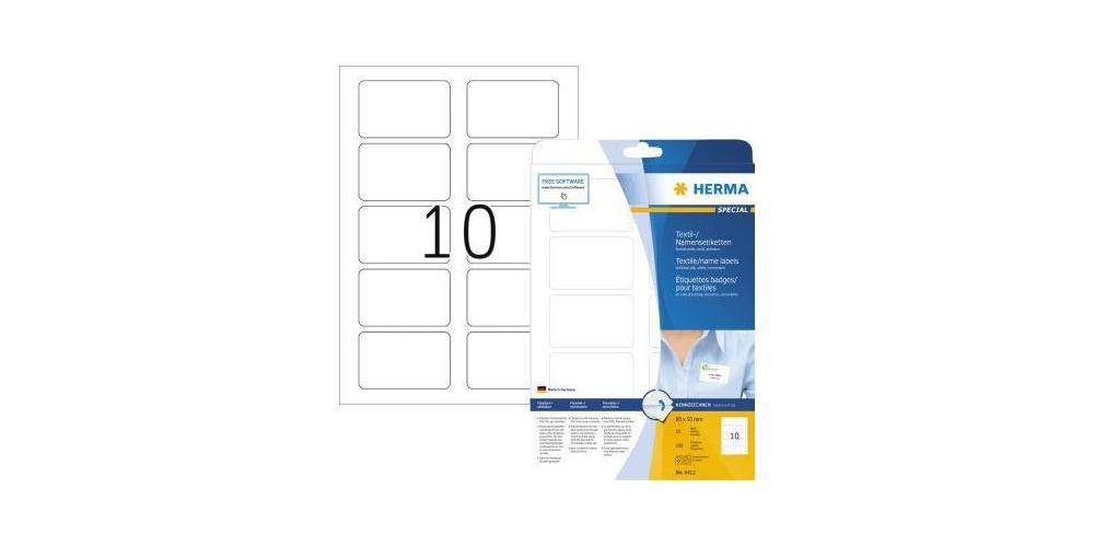 HERMA Namensetikett SPECIAL 80 x 50 mm (B x H) Acetatseide wei 250