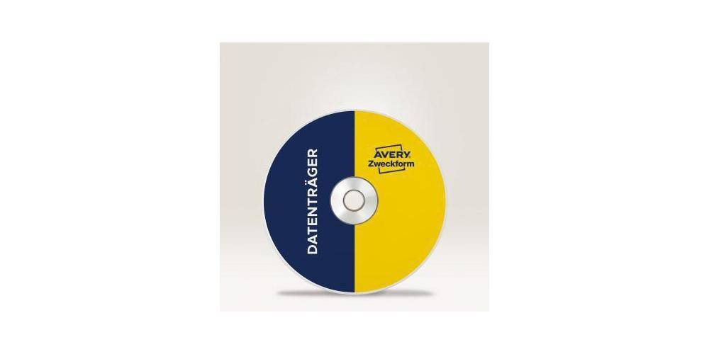 AVERY Zweckform CD/DVD Etikett 117mm Papier wei 50 Etik./Pack.