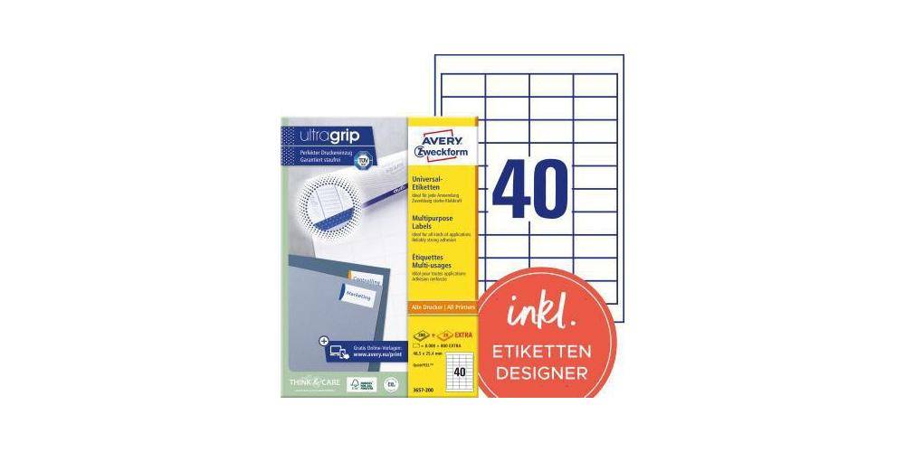 AVERY Zweckform Universaletikett ultragrip 48,5 x 25,4 mm (B x H)