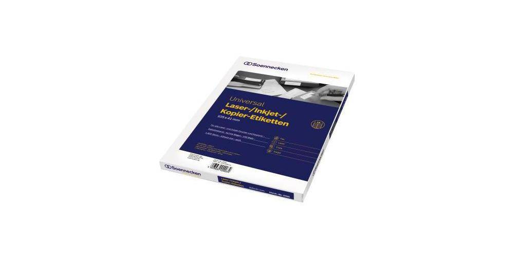 Soennecken Universaletikett 105 x 41 mm (B x H) nicht wieder ablsbar