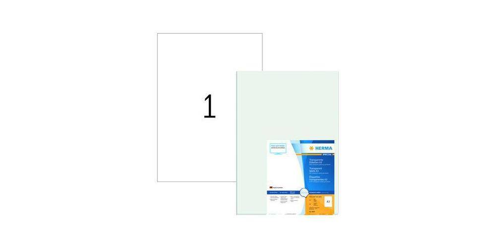 HERMA Folienetikett SPECIAL 297 x 420 mm (B x H) transparent 50