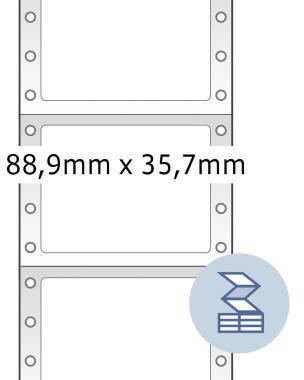 HERMA Endlosetikett 8211 88,9x35,7mm weiß 4.000 St./Pack.
