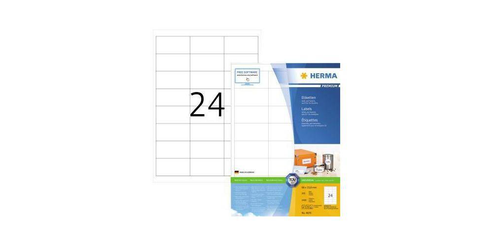 HERMA Universaletikett PREMIUM 66 x 33,8 mm (B x H) nicht wieder