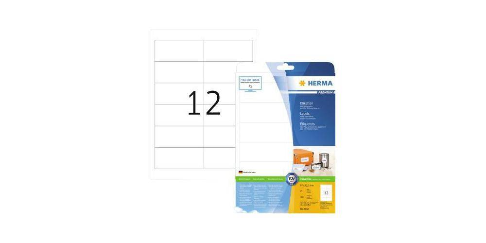 HERMA Universaletikett PREMIUM 97 x 42,3 mm (B x H) nicht wieder