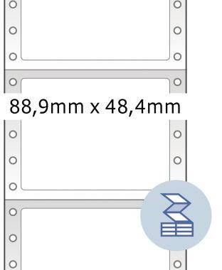 HERMA Endlosetikett 8204 88,9x48,4mm weiß 3.000 St./Pack.