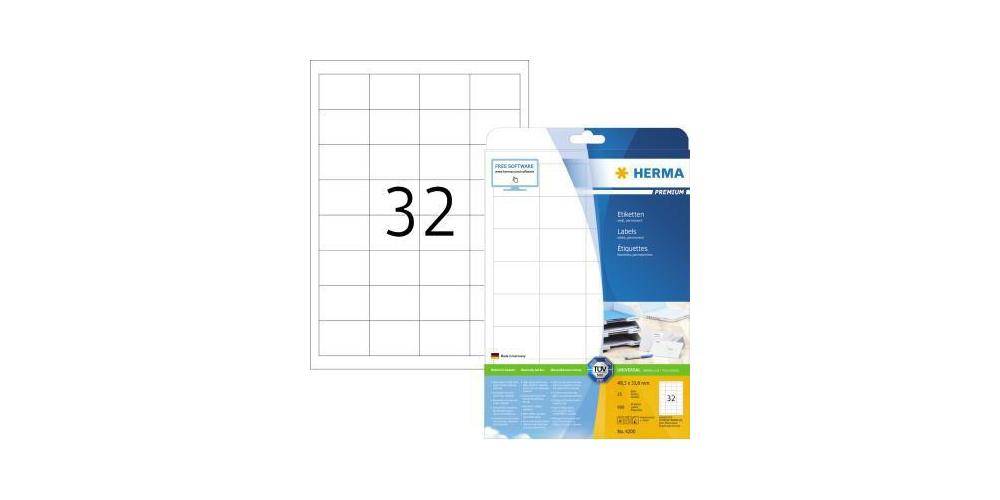 HERMA Universaletikett PREMIUM 48,3 x 33,8 mm (B x H) nicht wieder